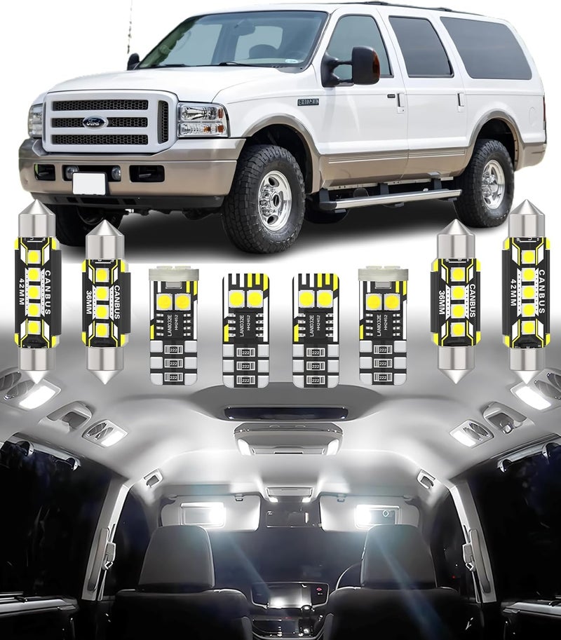 BMT xms استبدال إضاءة LED داخلية للسيارة لفورد إكسبيديشن 2000-2005، 6000K لمبات إضاءة داخلية فائقة السطوع، 21 قطعة - Image 1